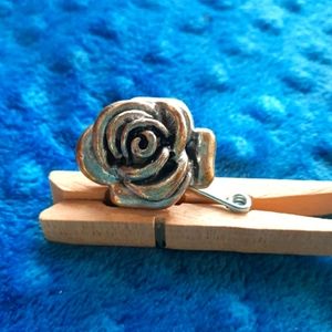 Artisan Rose Statement Ring | Silver | Adjustable